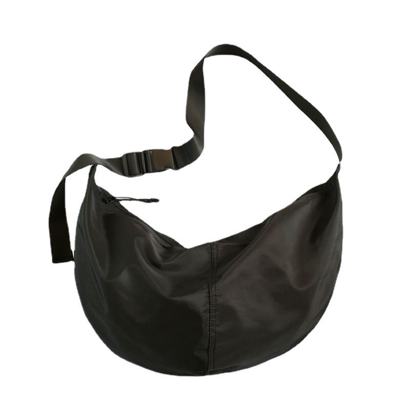 Men's Light Working Style Female Dumpling Black Crossbody Bags