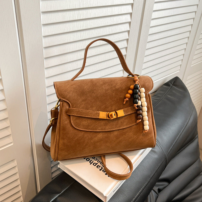 Women's Deerskin Veet Fashionable Retro Winter Texture Western Style Light Luxury Women's Shoulder Bag