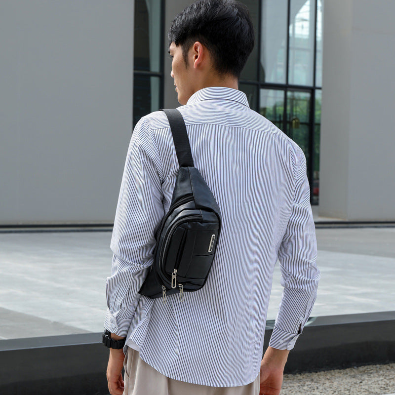 Men's New Leather Business Leisure Waterproof Men's Waist Packs