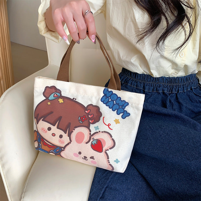 Women's Canvas Cartoon Cabs Korean Style Bags