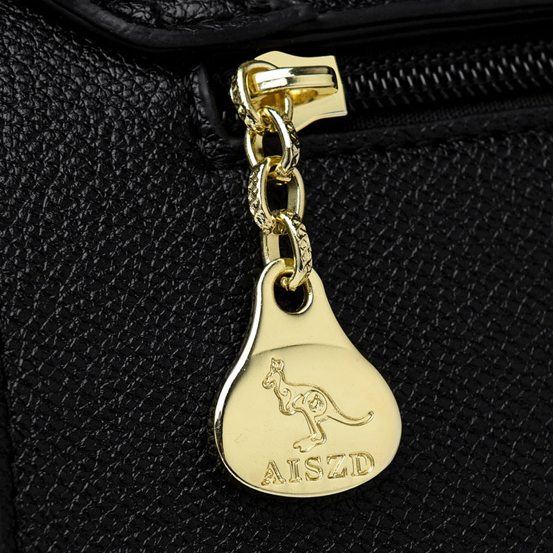 Women's Fashion Simple Portable Embossed Soft Leather Women's Shoulder Bag