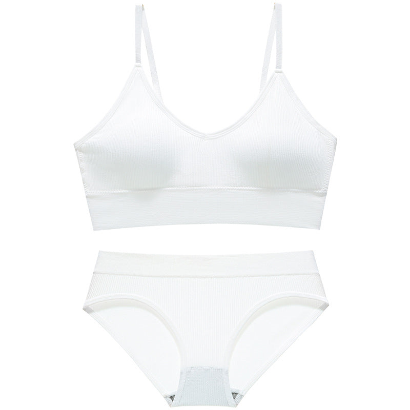 Women's Show Small Thin French Triangle Cup Wireless Lingerie Sets