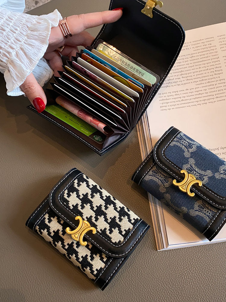 Female And Multiple Slots Exquisite Large Capacity Card Holder