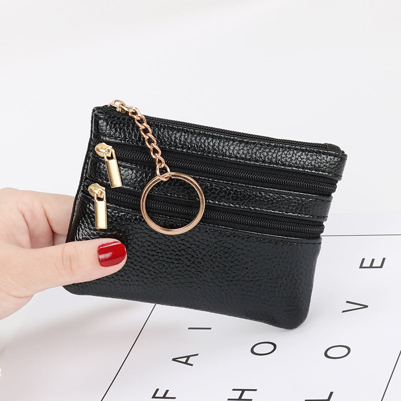 Women's Leather Tactile Feel License Soft Coin Purses