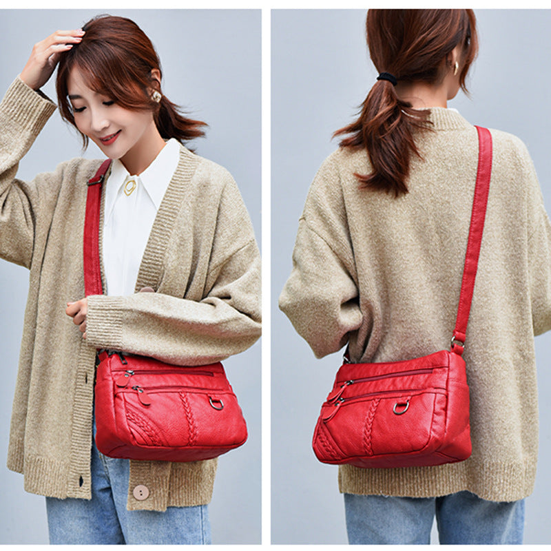 Women's Body Large Capacity Soft Leather Business For Collecting Women's Shoulder Bag