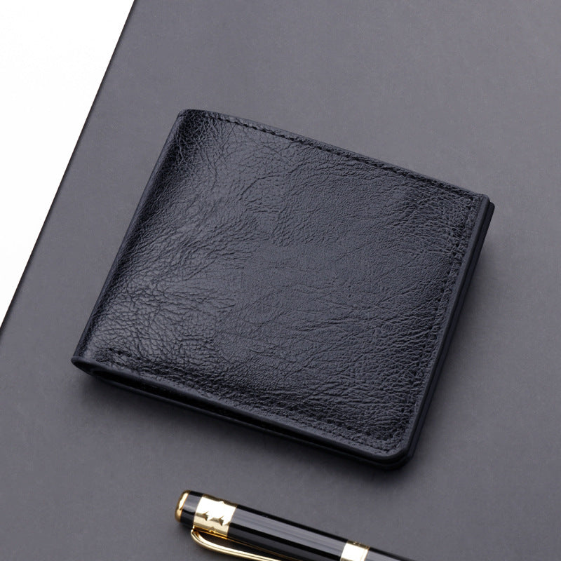 Men's Button Short Driving License Leather Beauty Men's Wallets