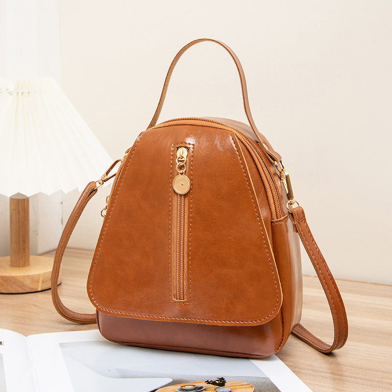 Women's Texture Soft Leather Fashion Retro Single-layer Large Women's Messenger Bag