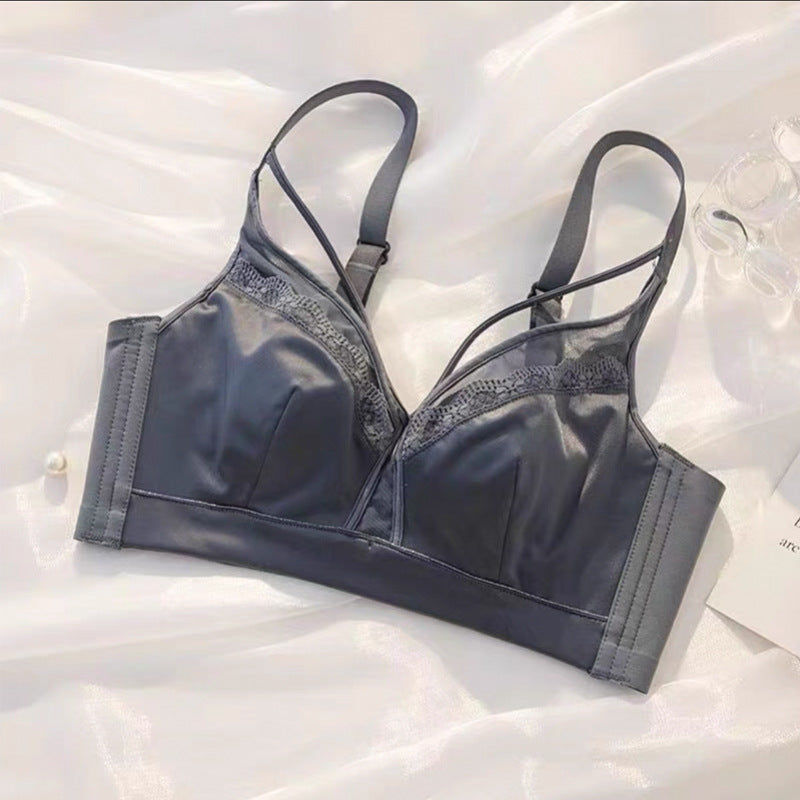Women's Rabbit Mug Push-up Thin No Wire Accessory Breast Lingerie Sets