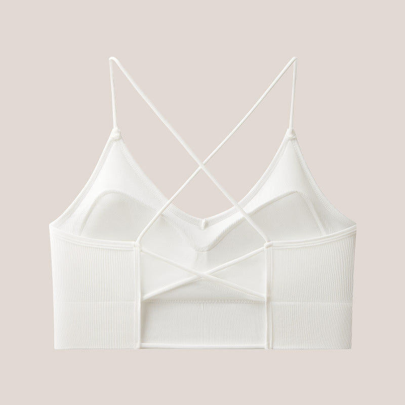 Strap Backless Bandeau One-piece Fixed Cup Tanks Camis