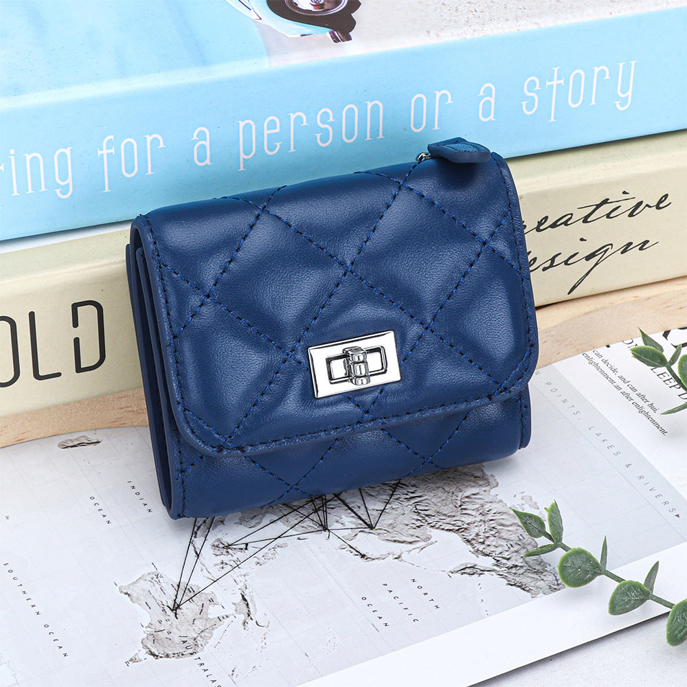 Genuine Leather Spring Short Sheepskin Banknote Ladies Wallet