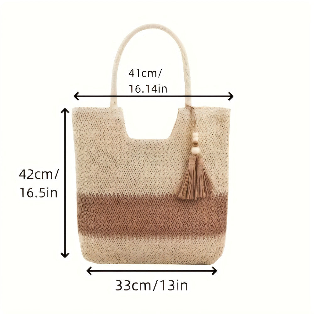 Women's One Straw Large Capacity Woven Vacation Women's Shoulder Bag