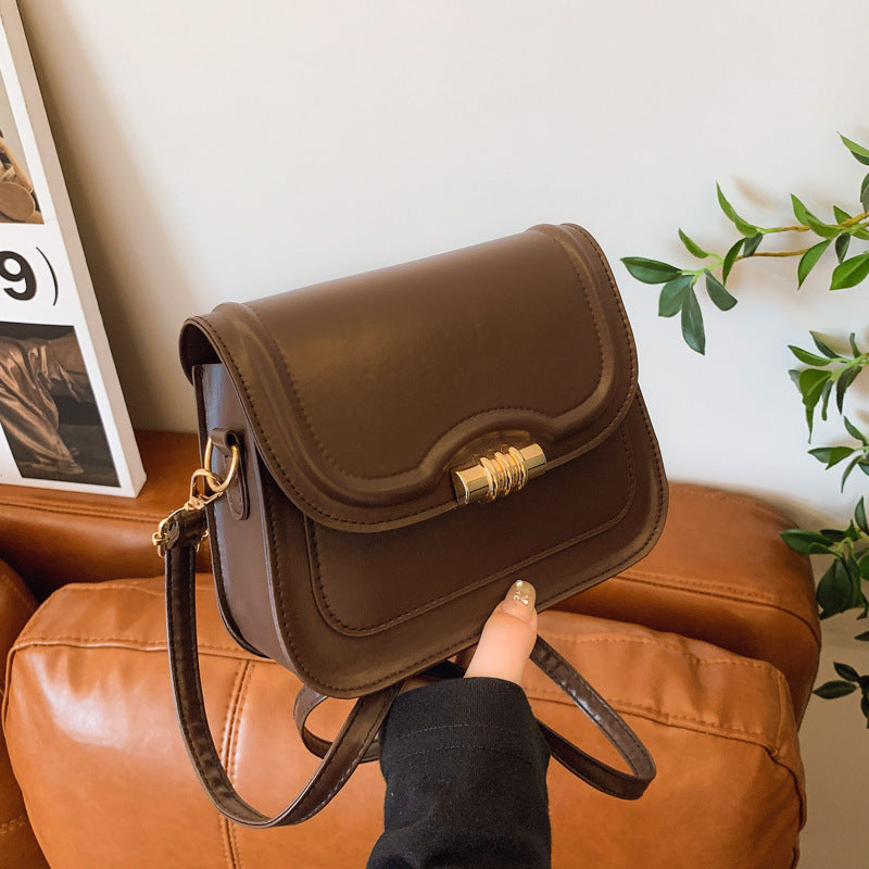Women's Solid Color Retro Spring Fashion Simple Small Square Bags