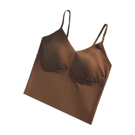 Ice Silk Seamless Safety Beauty Back Tanks Camis