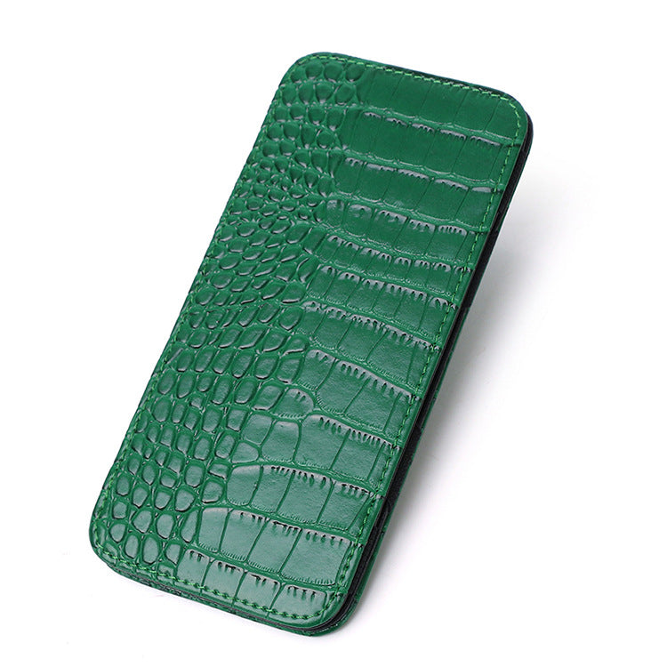 Trendy Korean Style Long Crocodile Pattern Card Holder