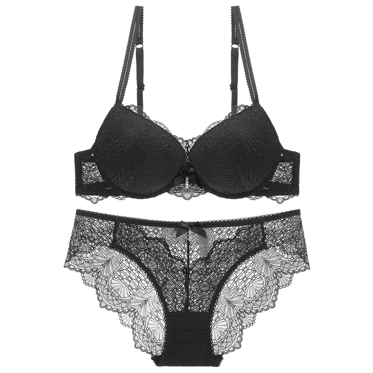 V Small Breast Exaggerating Push Up Lingerie Sets