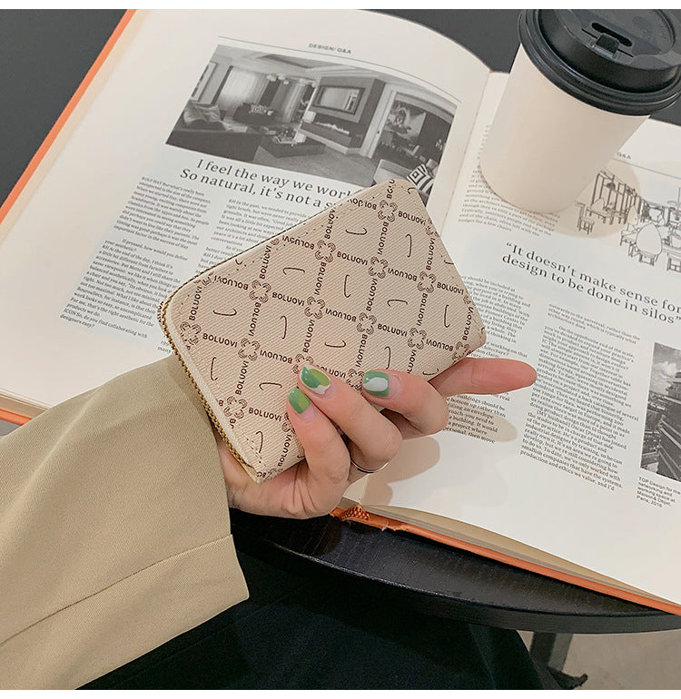 Clamp Swiping Certificate Male Short Large Card Holder