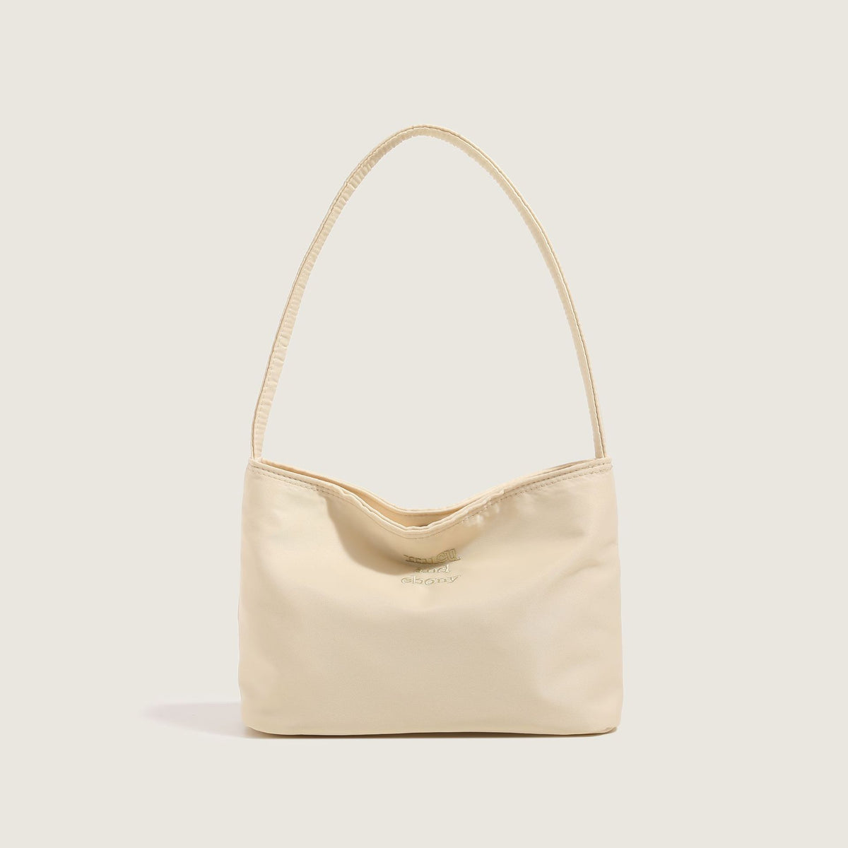 Women's Simple Nylon Embroidery Underarm Lightweight Gentle Solid Bags