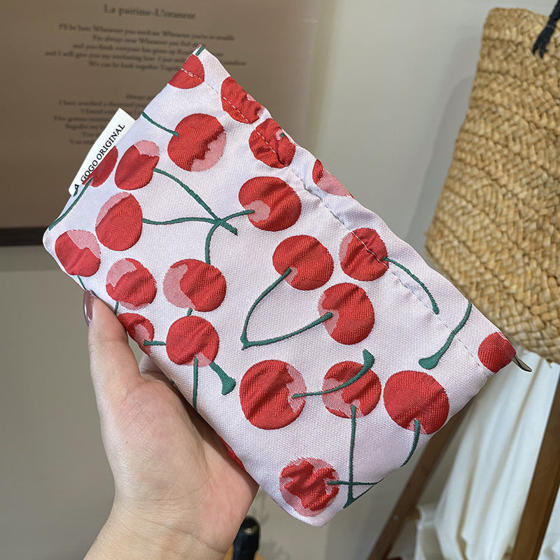 Fresh Cherry Small-size Portable Mobile Liner Makeup Bag