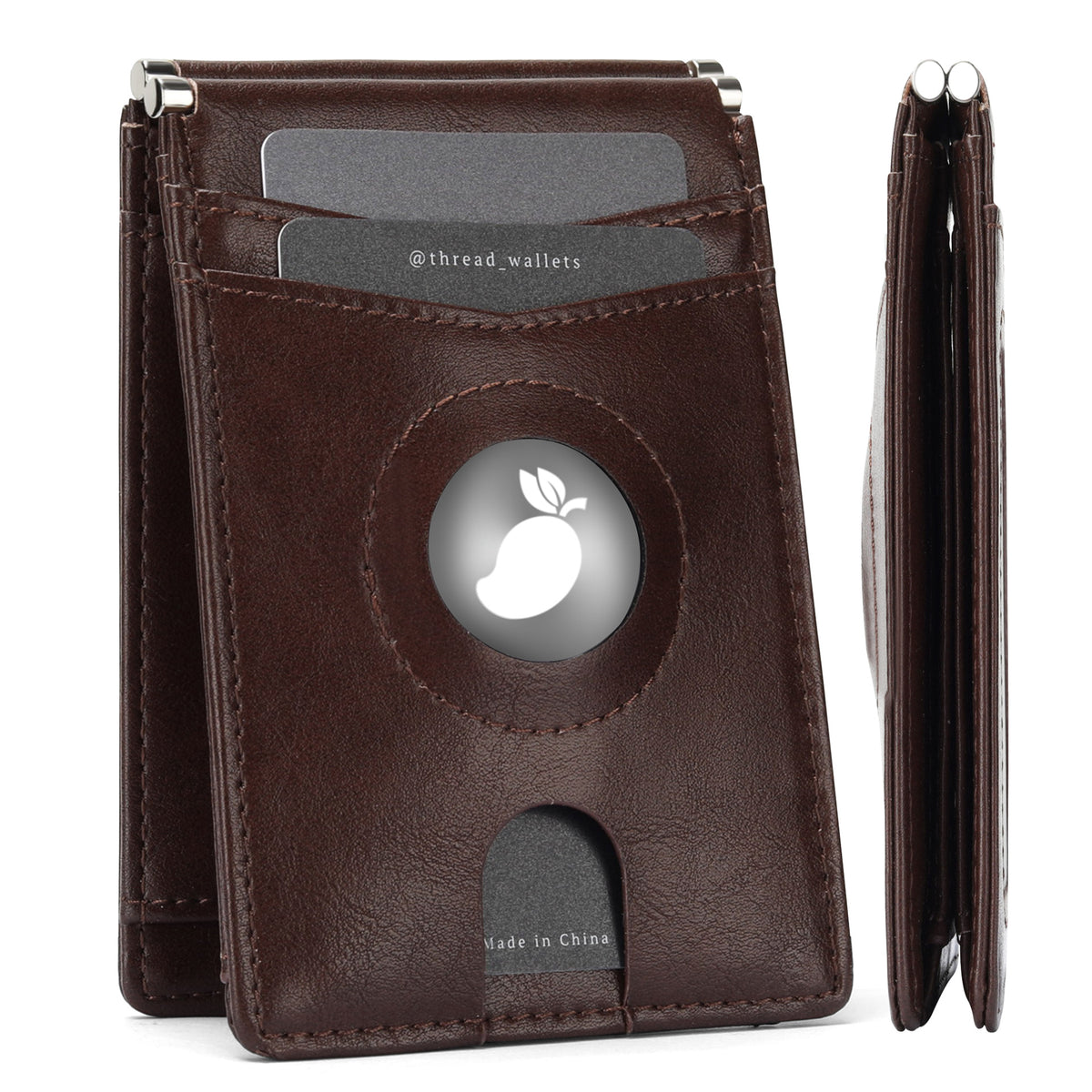 Men's Carbon Fiber Tracking Positioning Clip Short Swiping Men's Wallet