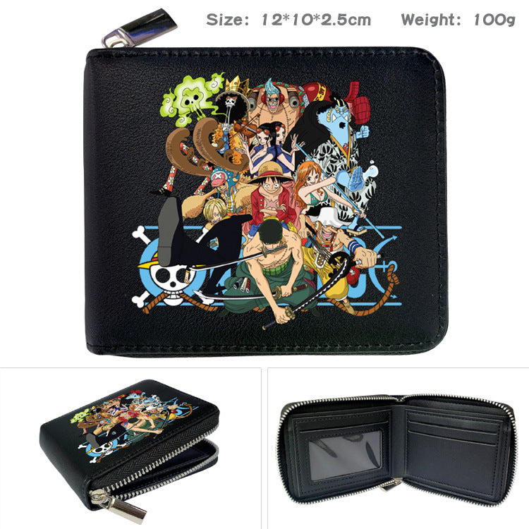 Peripheral Zipper One Piece Printed Fold Men's Wallets
