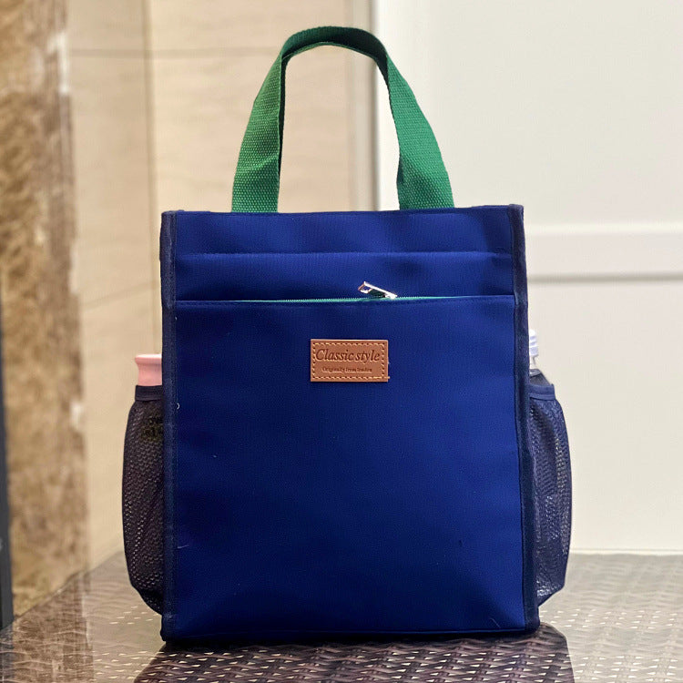 Canvas Solid Color Unisex Simple Lunch Box Handbags