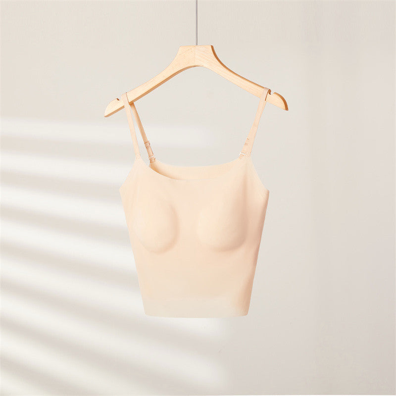 Women's Top Vest With Chest Pad Adjustable Shoulder Strap Bras