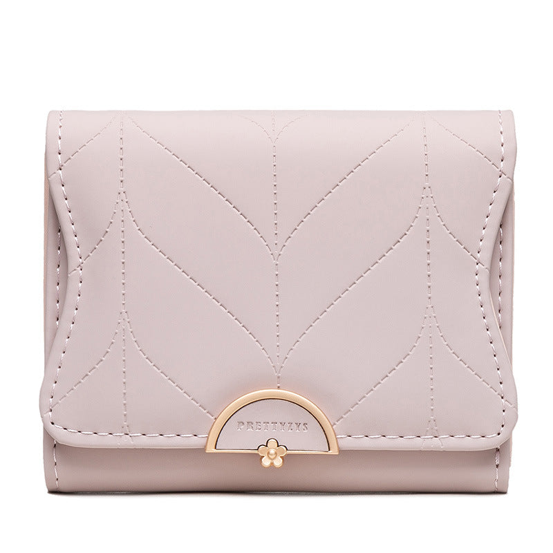 Women's Short Korean Fashion Simple And Fresh Three Ladies Wallets