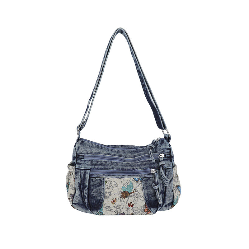 Women's Fashion Jean High-grade Out Canvas Women's Messenger Bag