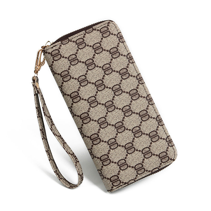 Women's Capacity Zipper Long Fashion Clutch Mobile Phone Bags