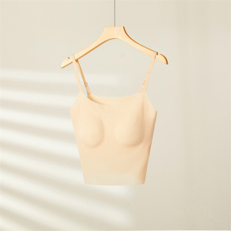 Women's Top Vest With Chest Pad Adjustable Shoulder Strap Bras