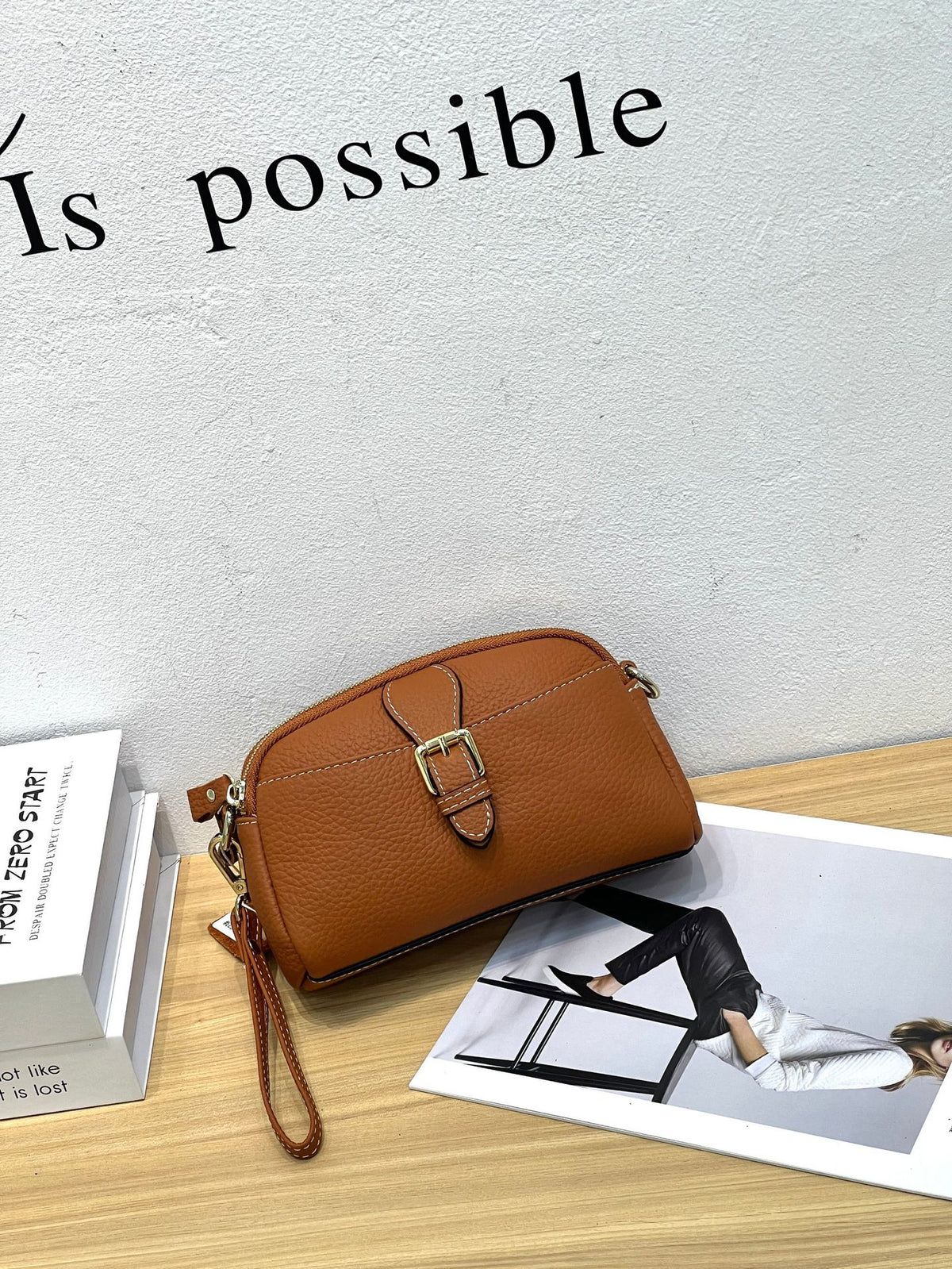 Women's Broadcast First Layer Cowhide Lady's Cute Women's Shoulder Bag