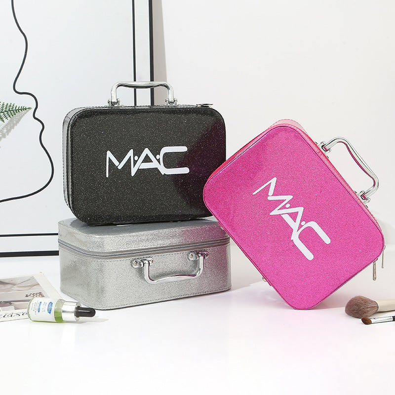 Children's Large Capacity Portable Glittering Powder Lettered Makeup Bag