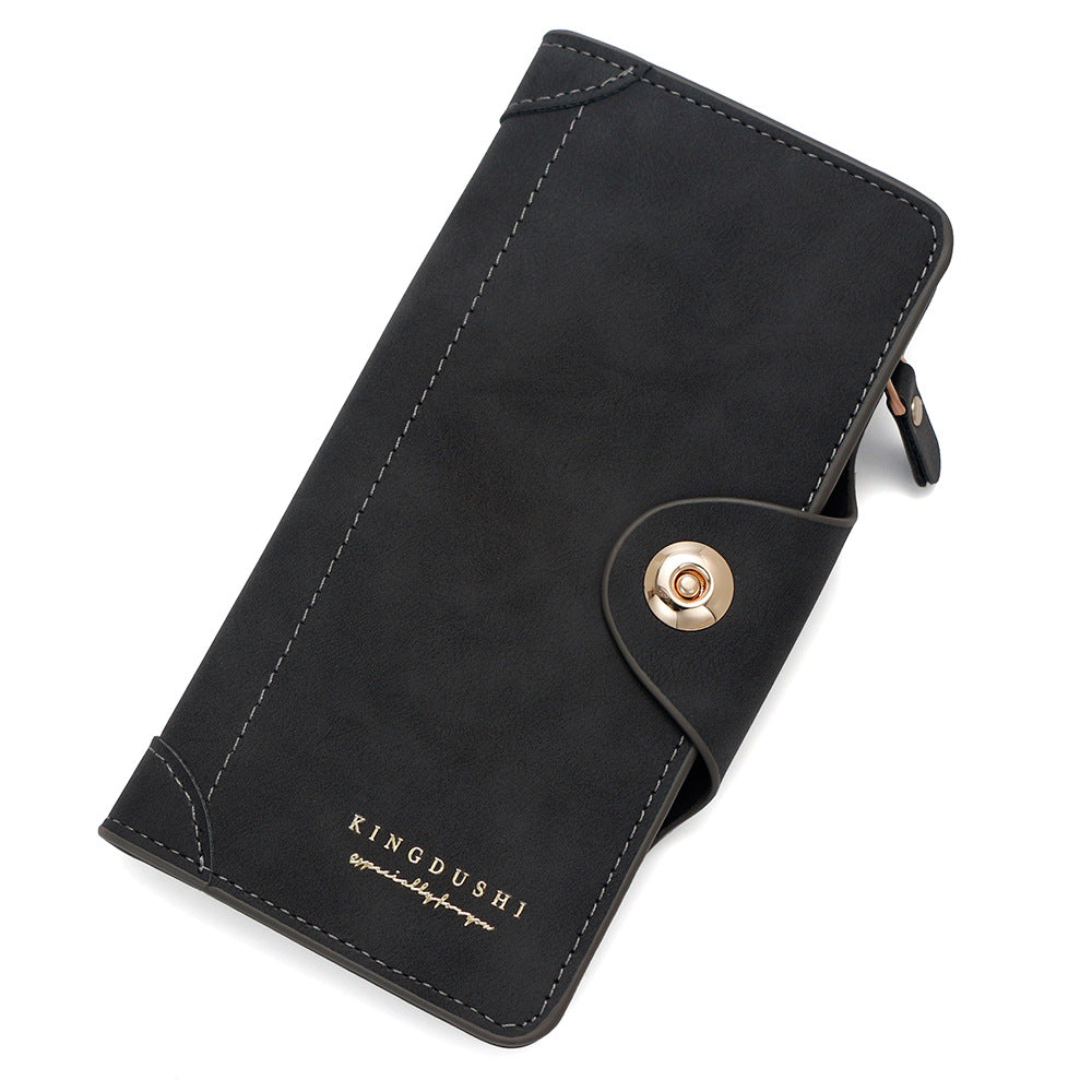 Men's Multifunctional Long Stitching Style Clutch Magnetic Snap Men's Wallets