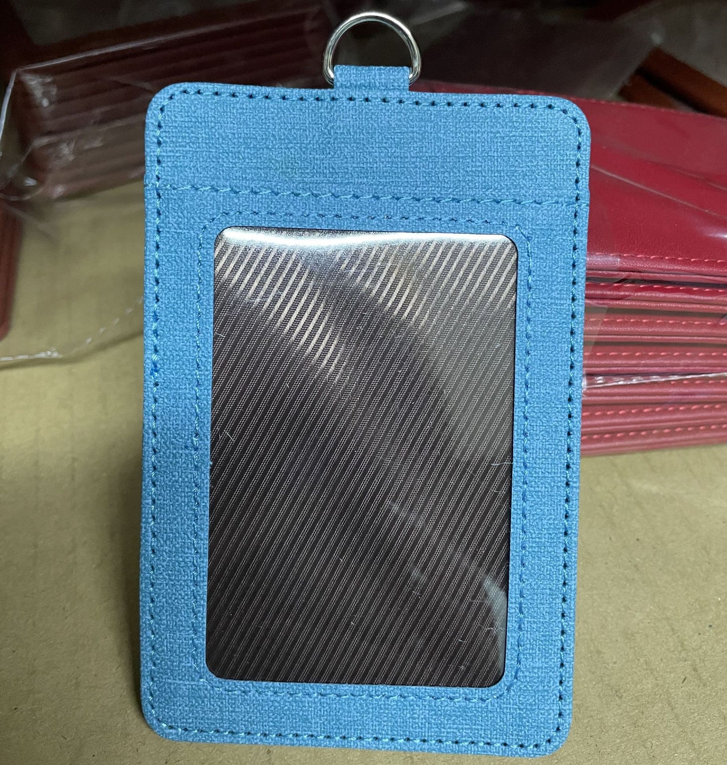 Work Imitation Leather Badge Permit Cover Card Holder