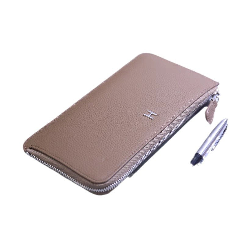 Women's Capacity Long First Layer Cowhide Clutch Ladies Wallet