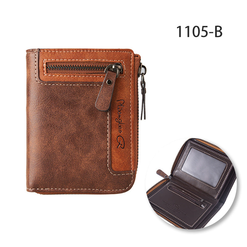 Men's Vertical Business Multifunction Large Capacity Retro Men's Wallet