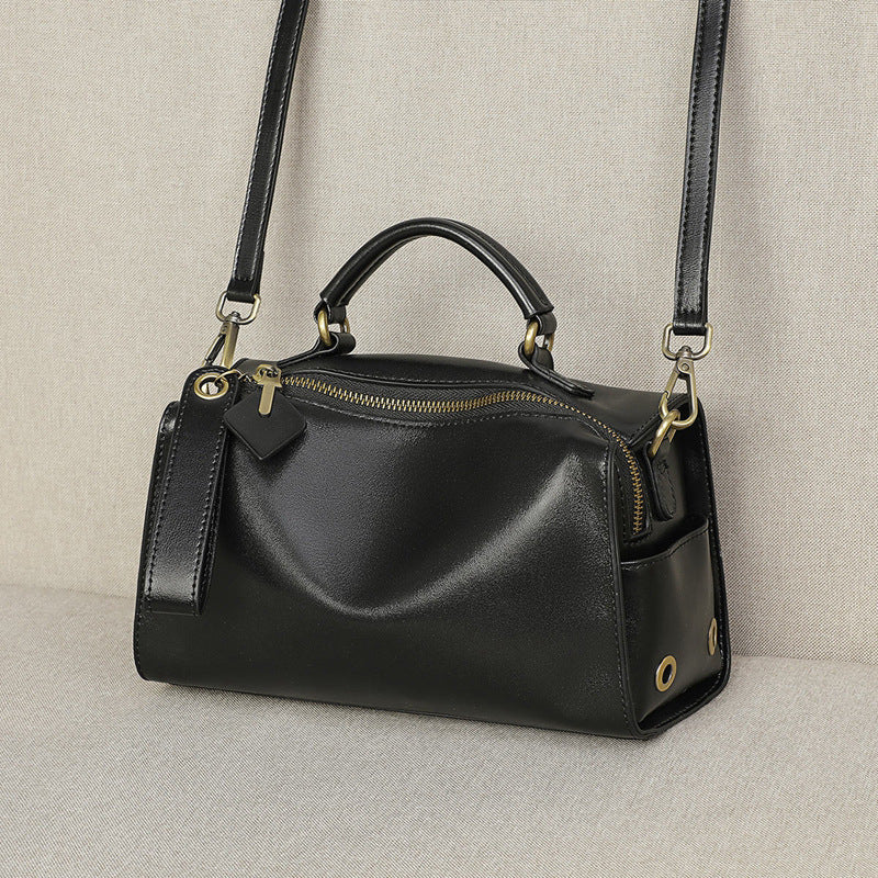 Women's Genuine Leather Summer High-grade Boston Pillow Bags