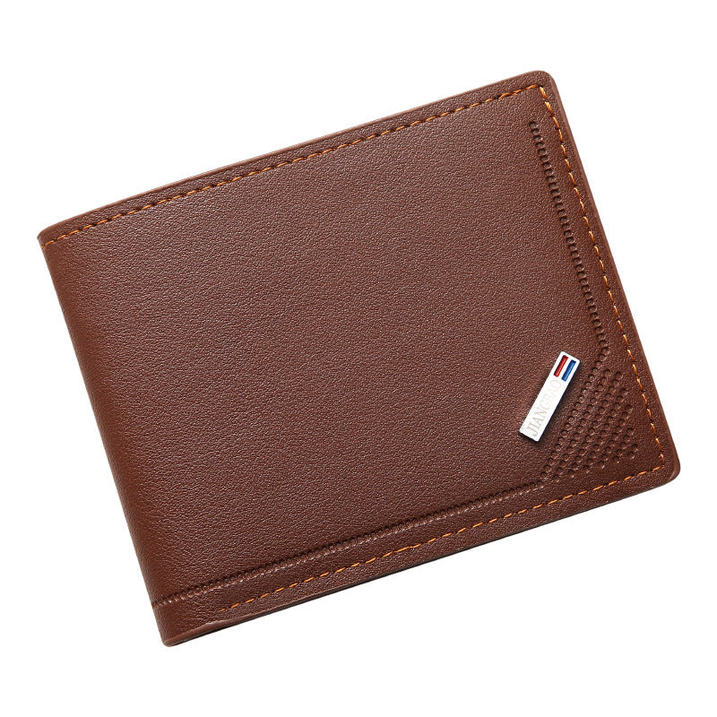 Men's Youth Fashion Thin Multiple Slots Large Capacity Horizontal Business Men's Wallets