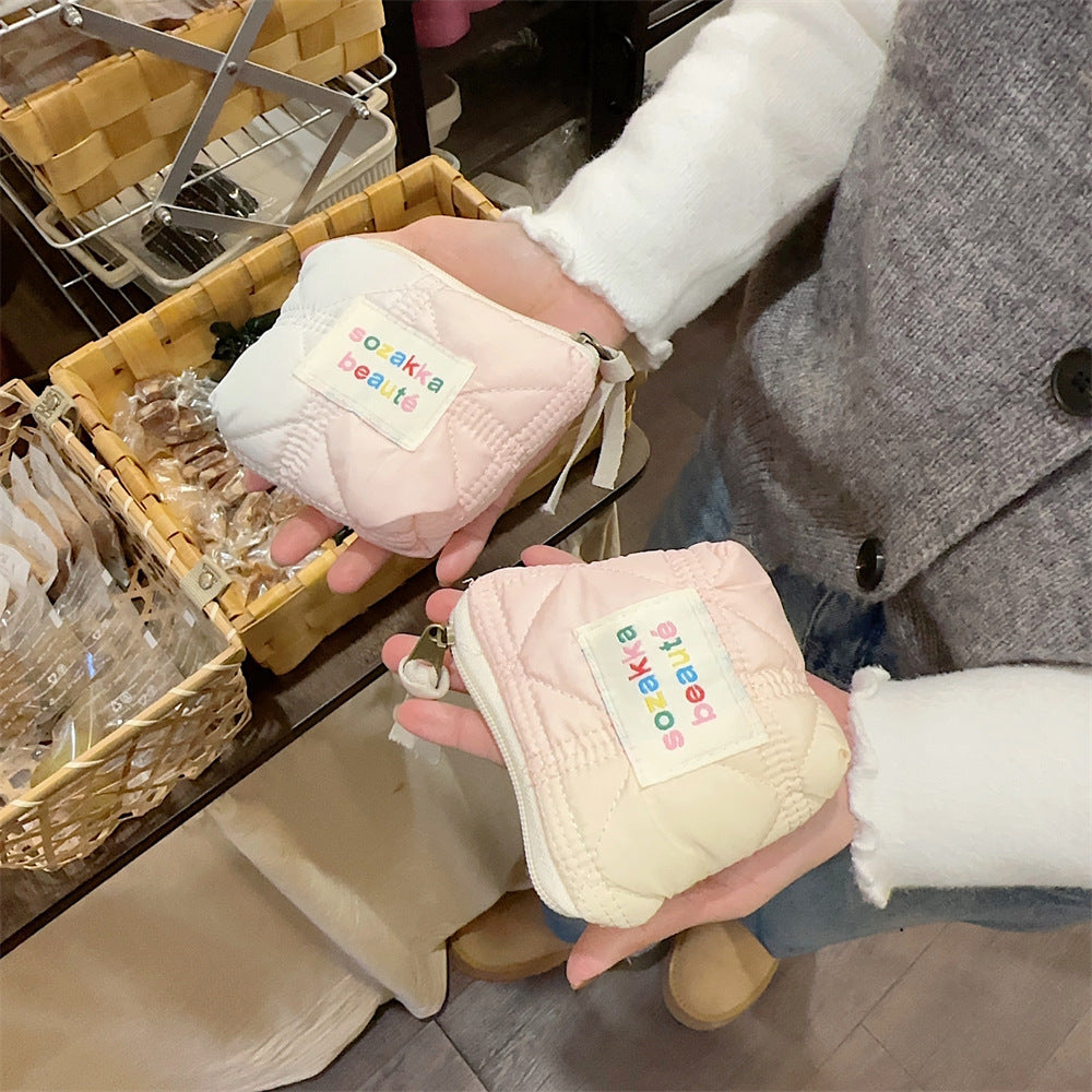 Women's Sized Plush Portable Liner High Cosmetic Bags