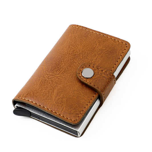 Men's Box Shielded Swiping Slim Credit Alloy Card Holder
