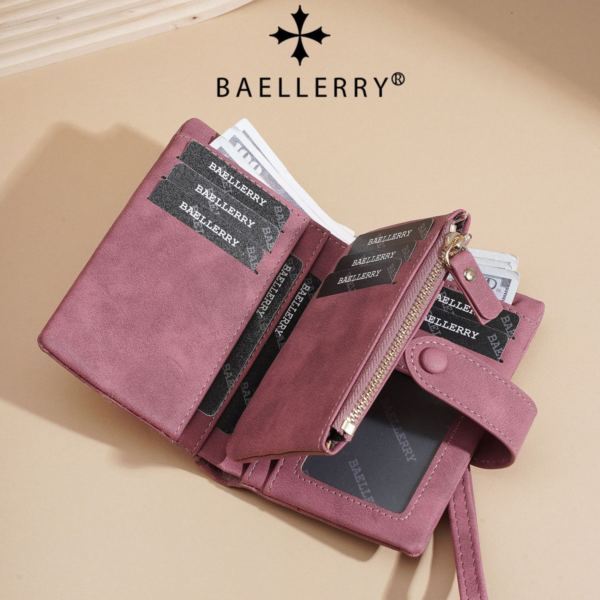Women's Short Frosted Pattern Multiple Slots Multifunctional Fashion Ladies Wallet