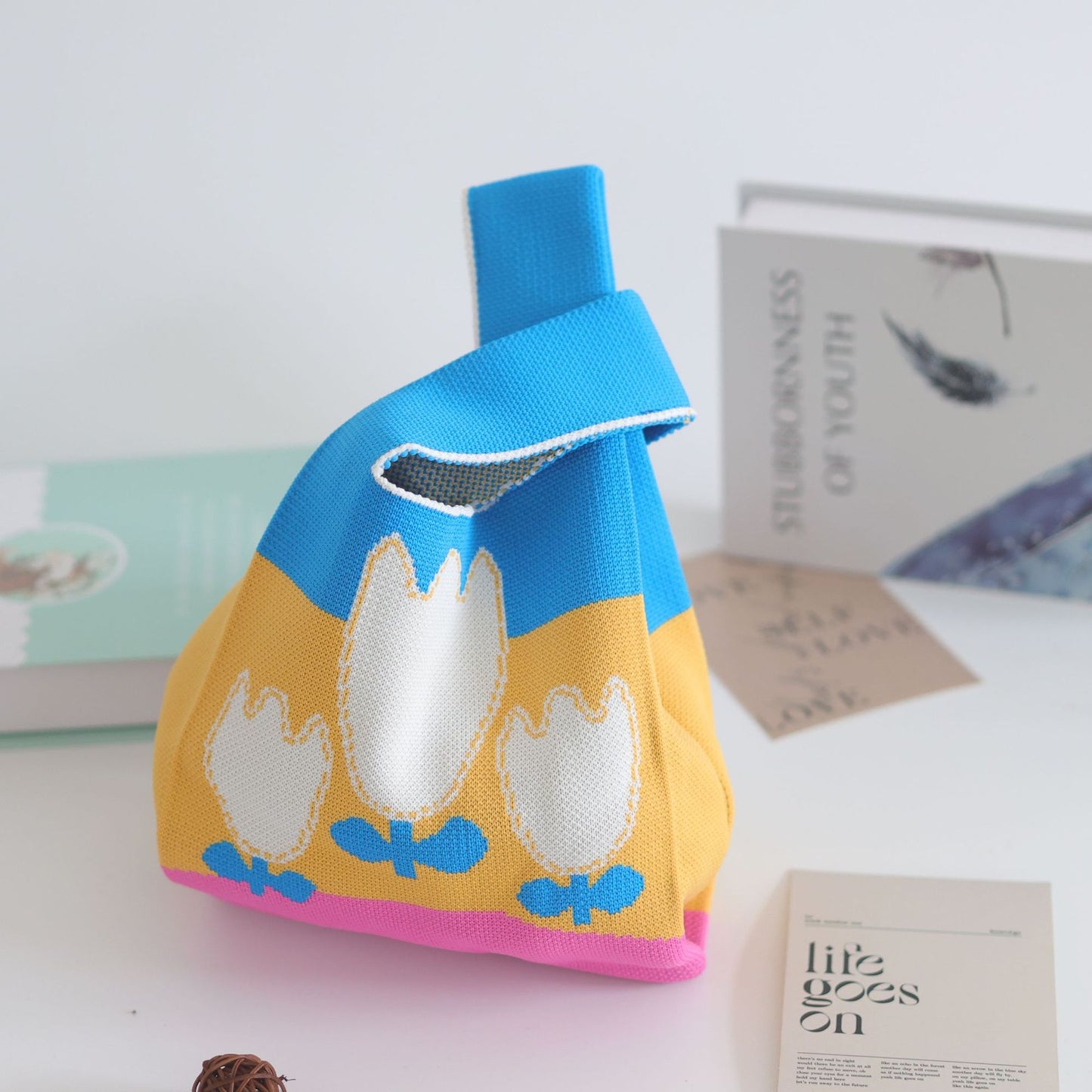 Unique Women's Knitted Woven Vest Simple Handbags