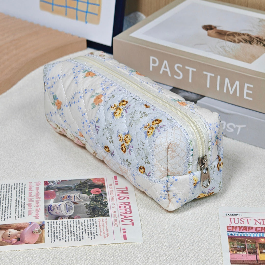Wind Large Capacity Fabric Bow Printing Buggy Minority Simple Stationery Bags