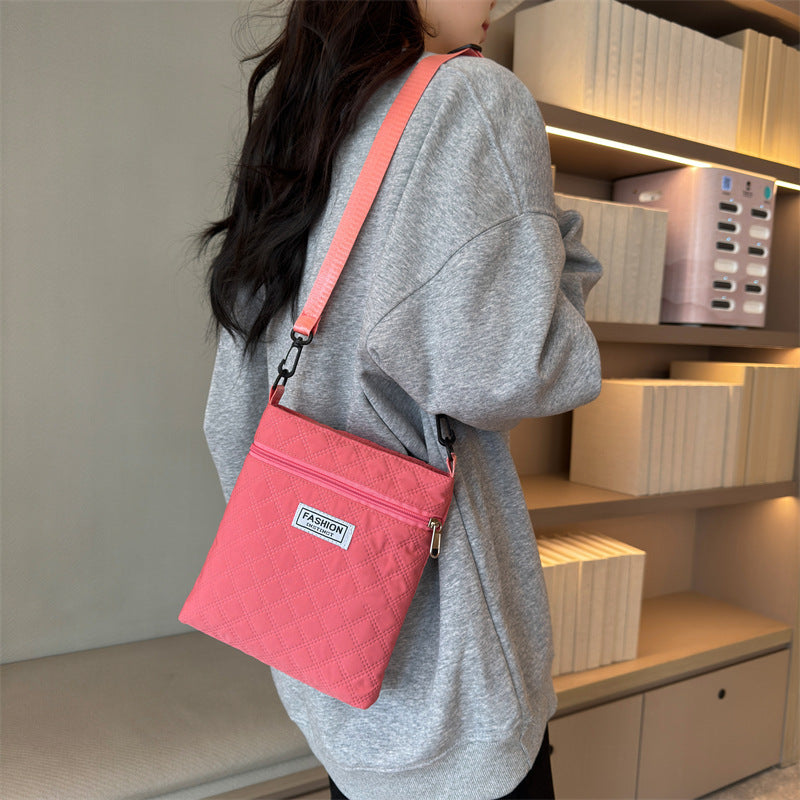 Fashion Simple Design Diamond Check Female Bags