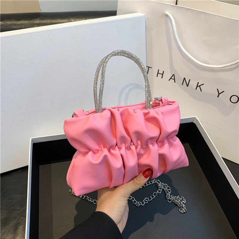 Women's Summer Trendy Party Pleated Cloud Chain Women's Shoulder Bag