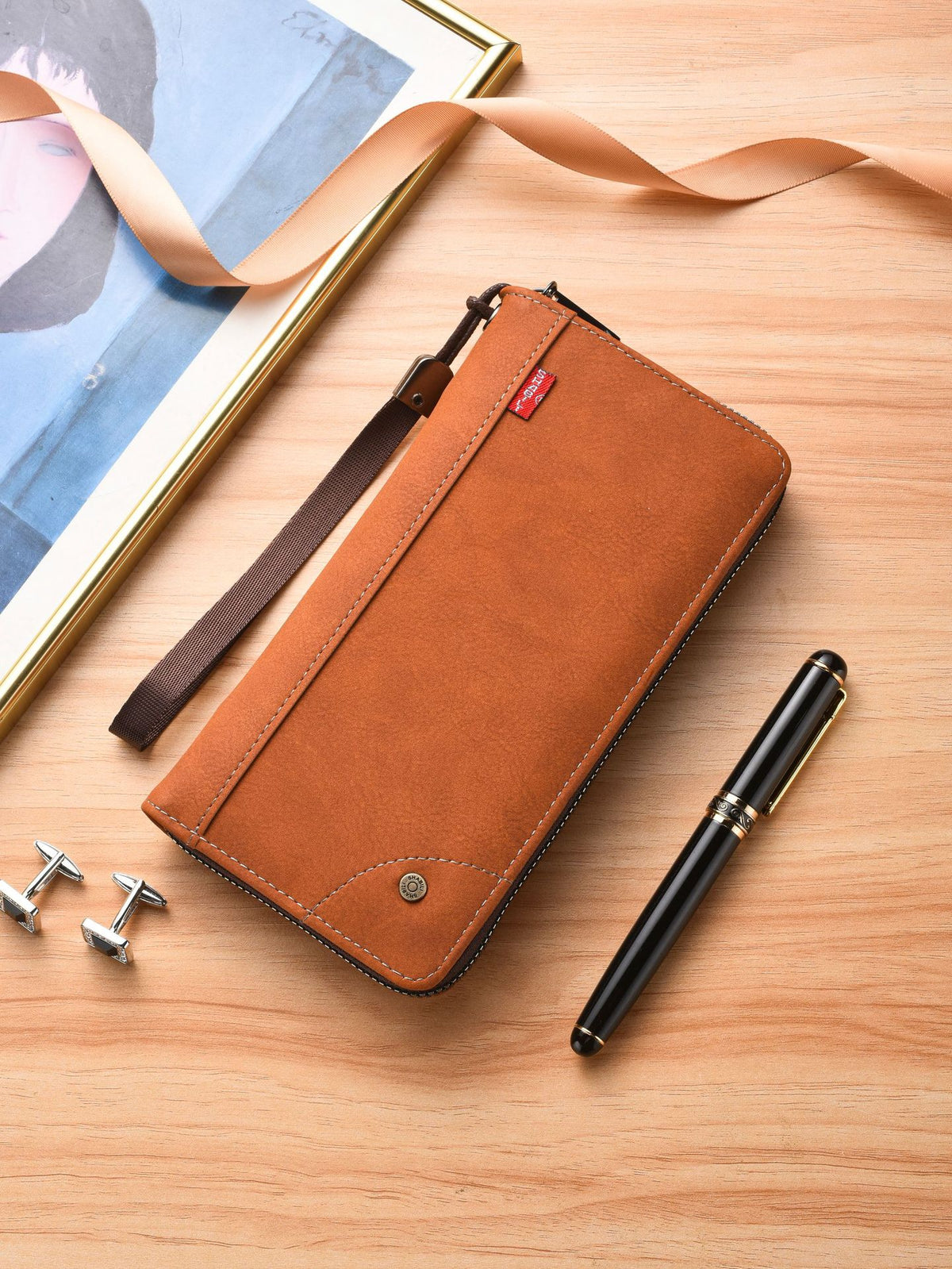 Men's Long Trendy Multi Slots Retro Large Men's Wallet
