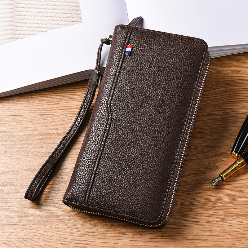 Men's Fashion Long Type Zipper Version Multiple Slots Business Men's Wallet