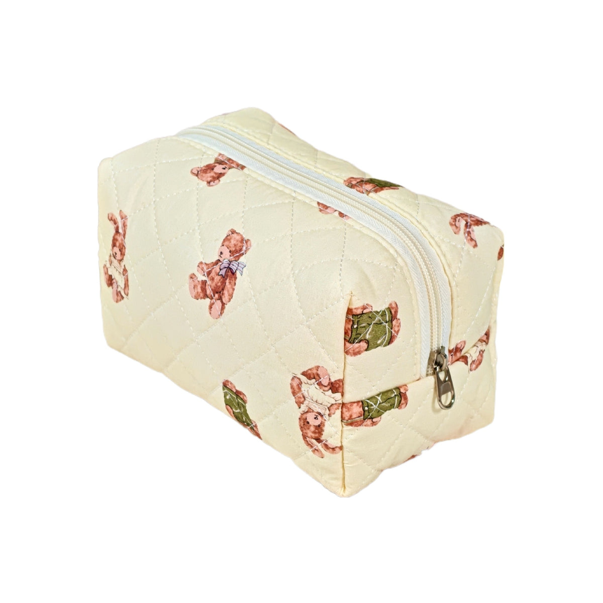 Bear Printing Vertical Large Capacity Portable Pillow Cosmetics Makeup Bag