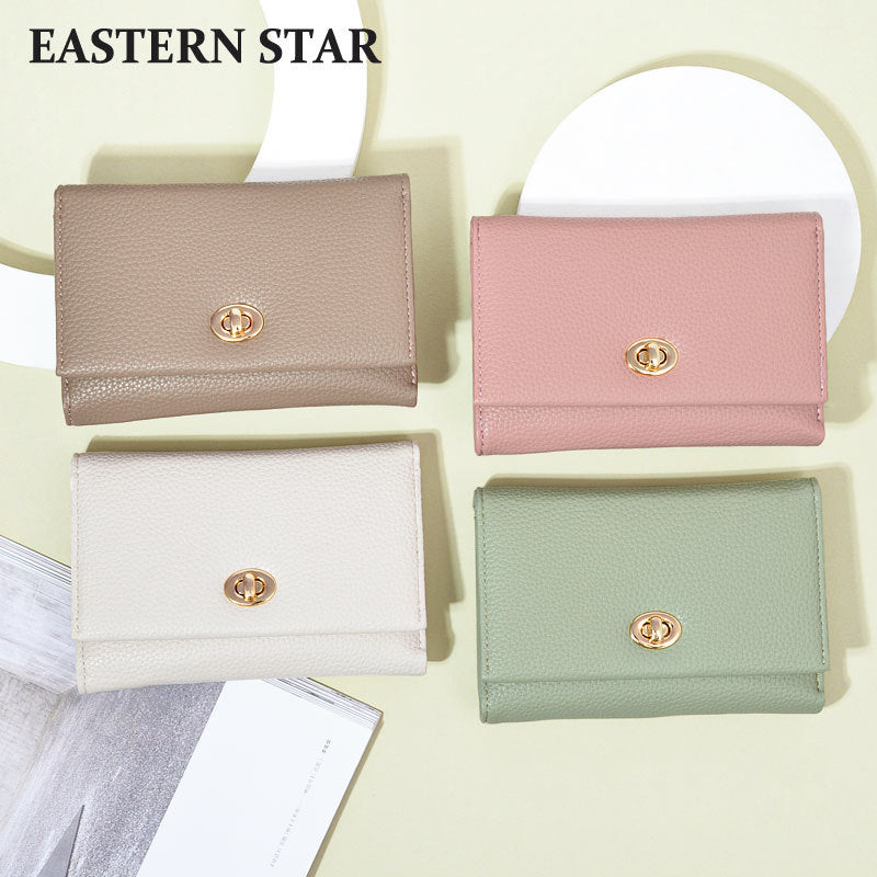 Women's Authentic Leather Tactile Feel Short Premium Lock