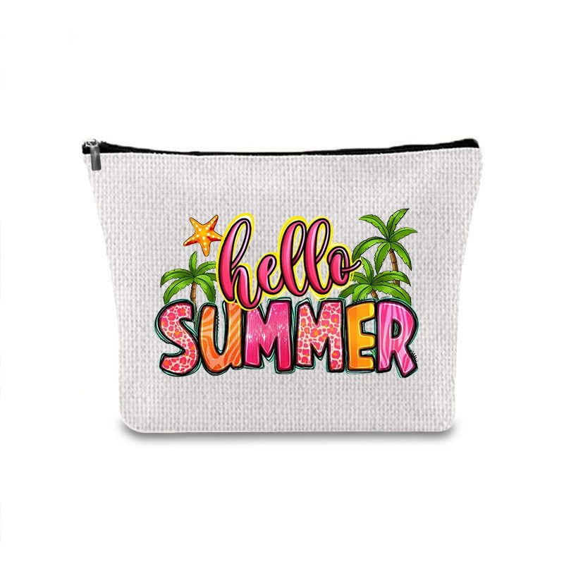 Printing Buggy Large Capacity Simple Zipper Makeup Bag